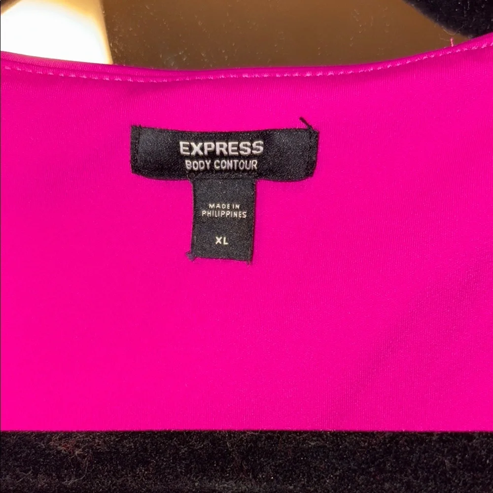 Express Fuchsia Sleeveless Bodysuit - Picture 2 of 3